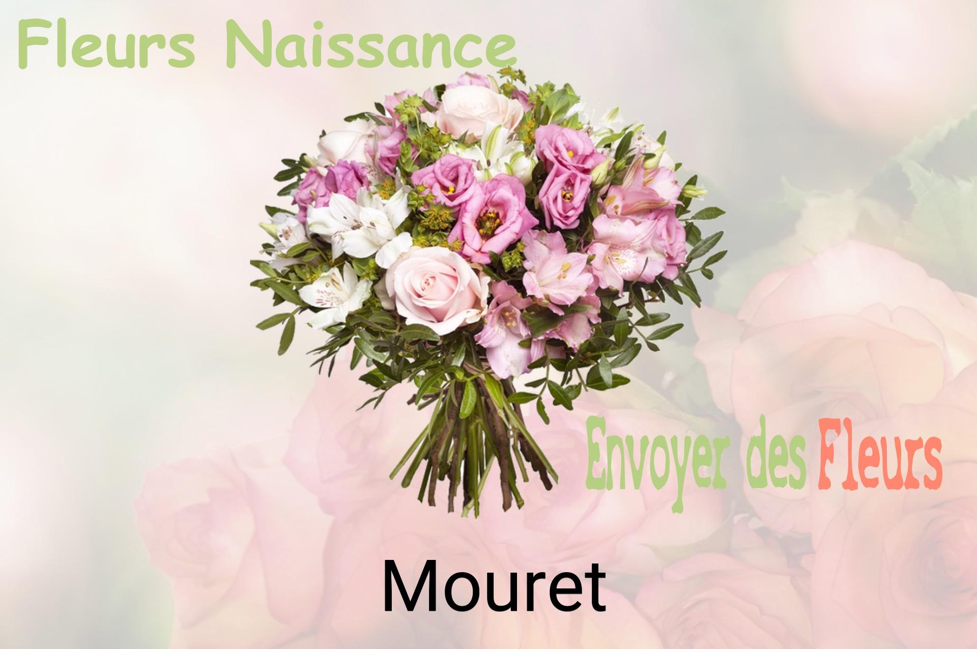 Bouquet de fleurs de naissance livré à Mouret